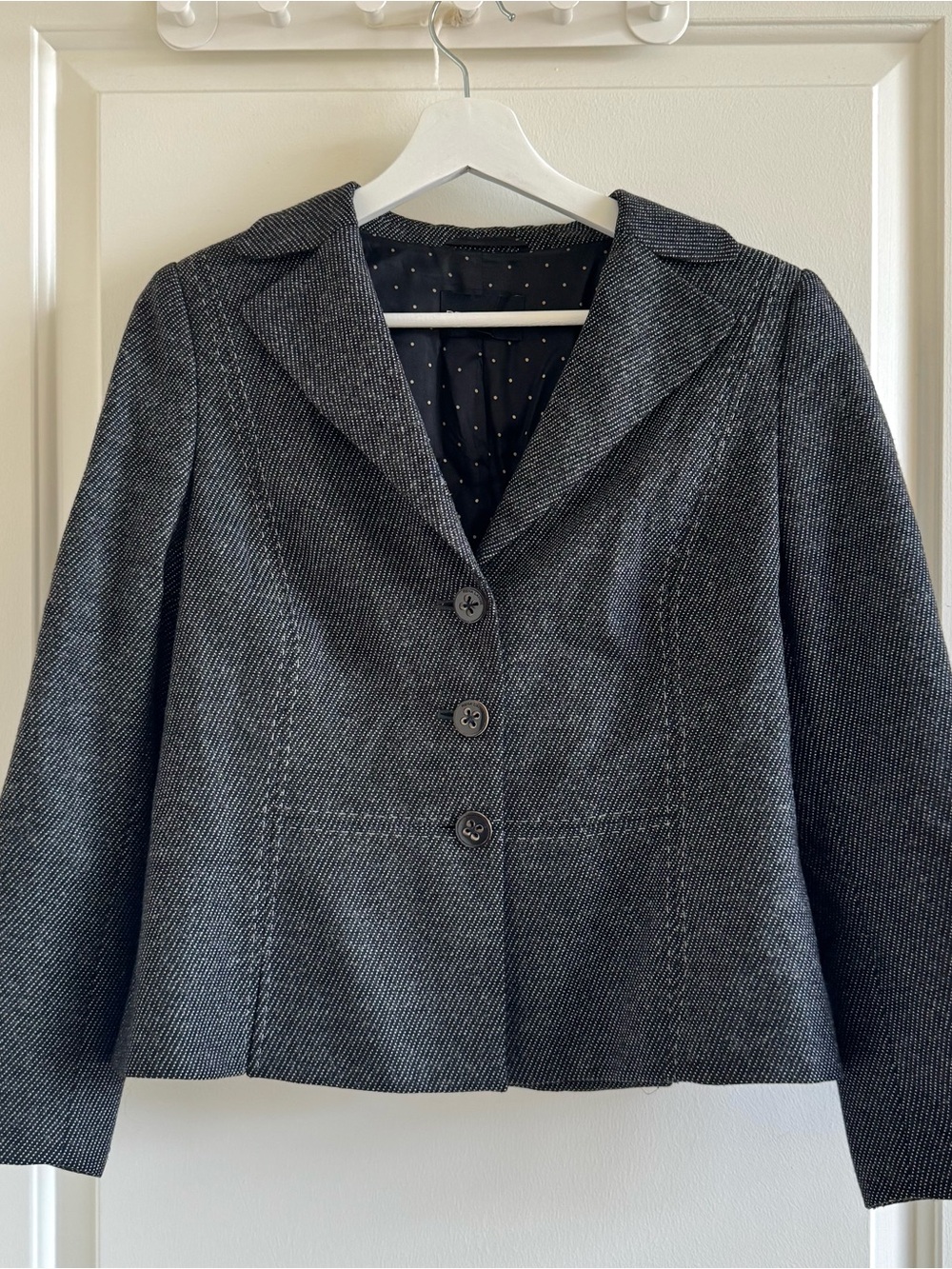 Rena Lange Charcoal Three-Button Blazer